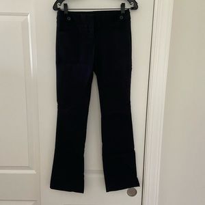 The limited navy pinstripe boot or dress pants 0